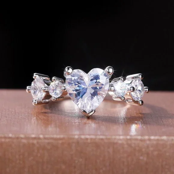 New Fashion Exquisite Promise Eternal Love Heart Ring, GPMB1523 - Picture 2 of 6